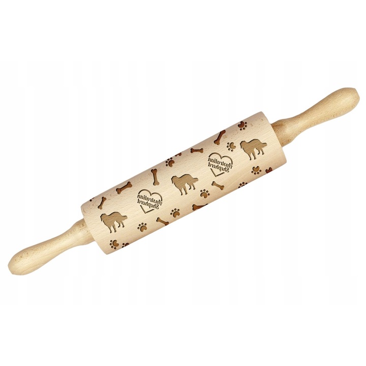 Sucitor gravat, Art-Dog, Lemn, Model Ciobanesc australian, 20x40x5.7 cm, Bej