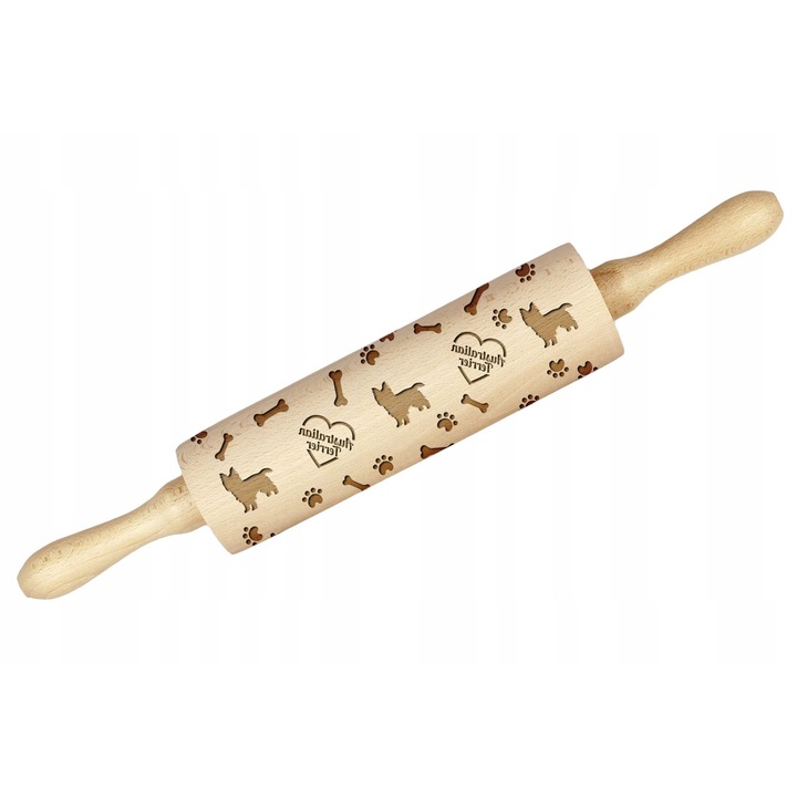 Sucitor gravat, Art-Dog, Lemn, Model Terrier Australian, 40cm, Bej