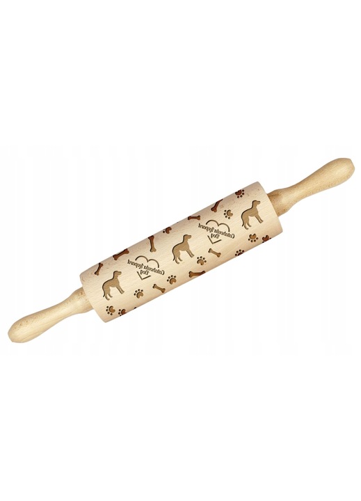 Sucitor gravat Catahoula Leopard, Art-Dog, Lemn, 20x40cm, Maro