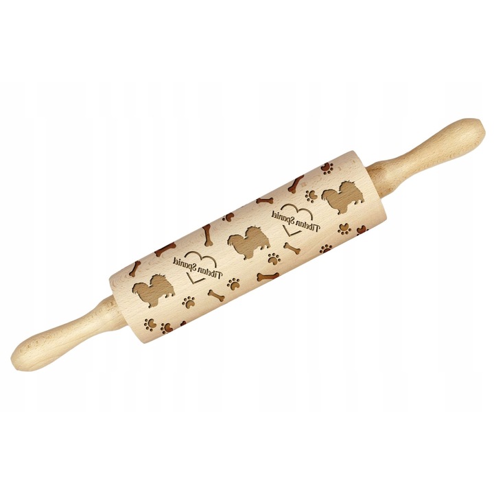 Sucitor gravat Tibetan Spaniel, Art-Dog, Lemn, 20x40cm, Maro