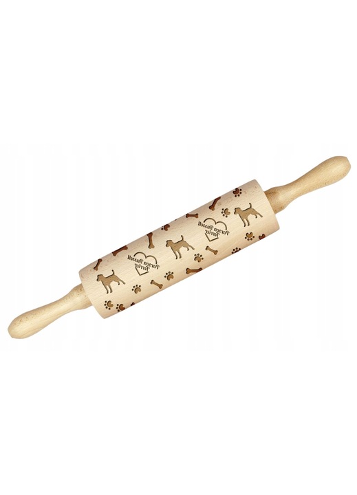 Sucitor gravat, Art-Dog, Lemn, Model Parson Russell, 40cm, Bej