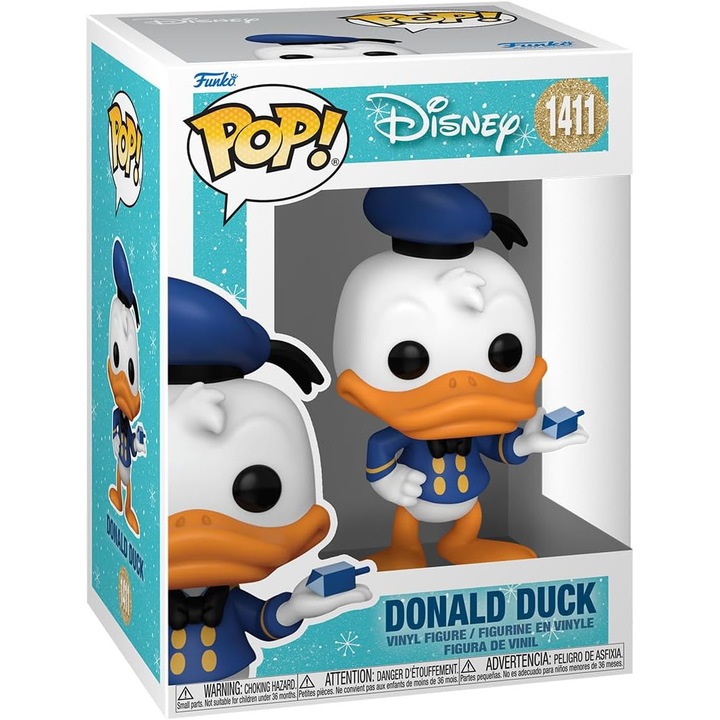 Figurina - Pop! Disney Holiday: Donald Duck, Albastru, cm