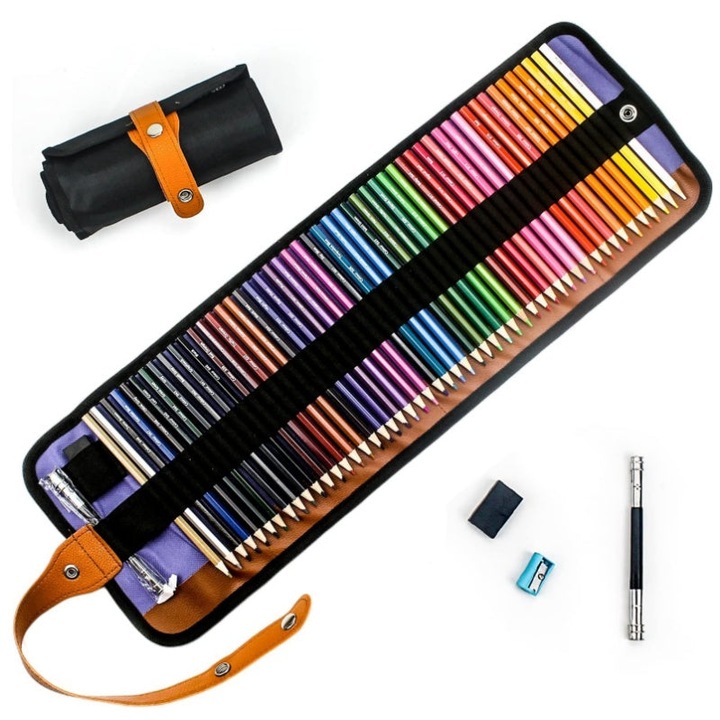 Комплект цветни моливи на маслена основа, JESWO, Multicolor