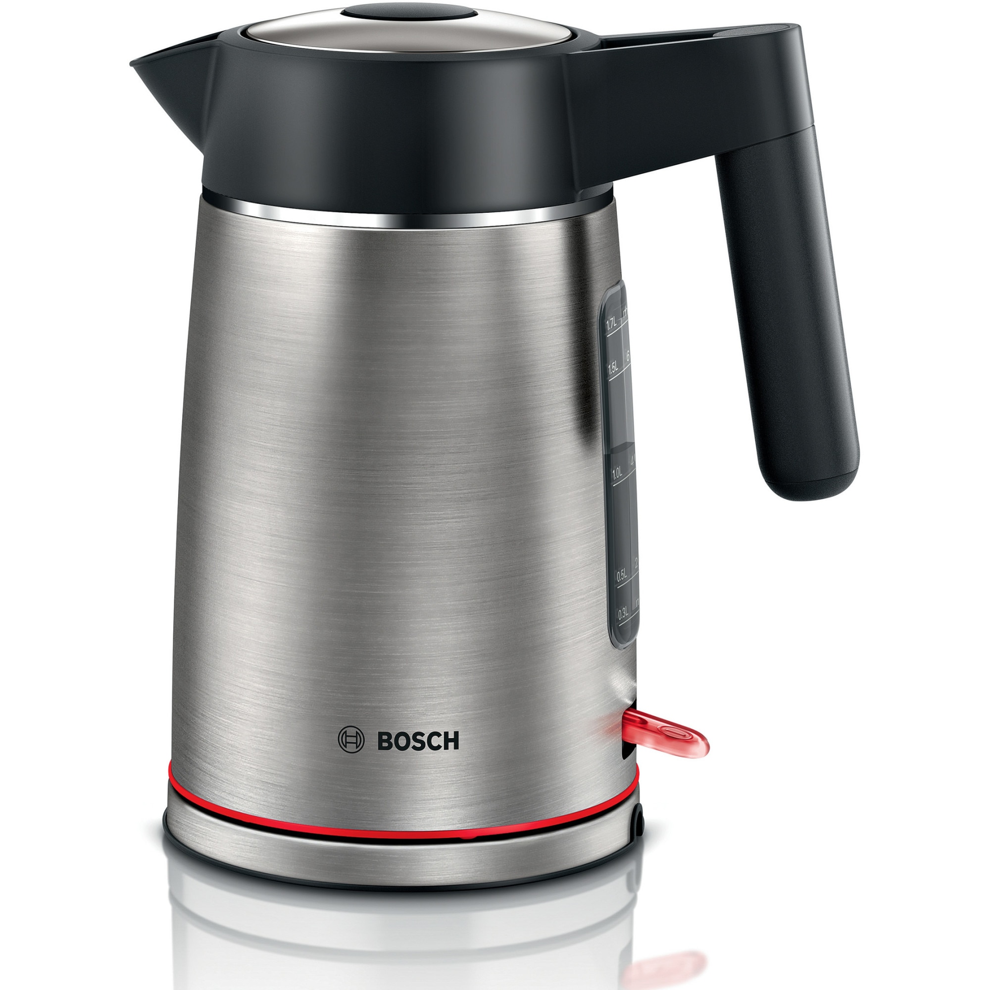 Fierbator de apa Bosch TWK6M480, 1.7l, filtru de calcar,oprire automata, protecţie împotriva supraincalzirii şi funcționarii fara apa, oprire în momentul ridicarii canii de pe supo