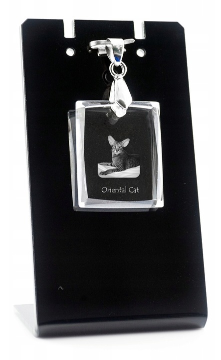 Keleti macska nyaklánc, Art-Dog, kristály, fekete/átlátszó