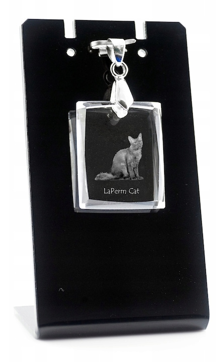 LaPerm nyaklánc, Art-Dog, kristály, fekete/átlátszó