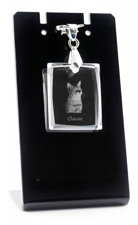 Chausie nyaklánc, Art-Dog, kristály, fekete/átlátszó