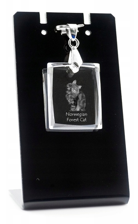 Nyaklánc norvég erdei macska, Art-Dog, kristály, fekete/átlátszó