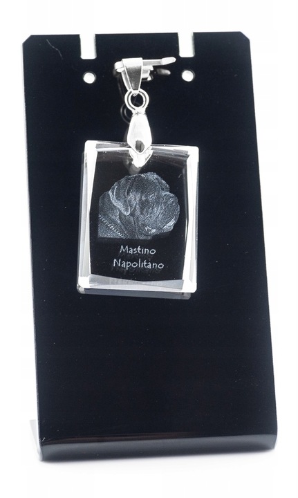 Nápolyi masztiff nyaklánc, Art-Dog, kristály, fekete/átlátszó