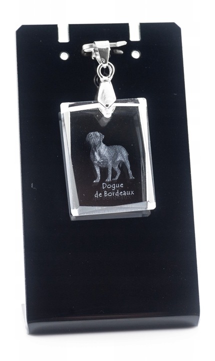 Nyaklánc francia masztiff, Art-Dog, kristály, fekete/átlátszó