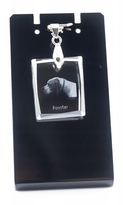 Pointer nyaklánc, Art-Dog, kristály, fekete/átlátszó