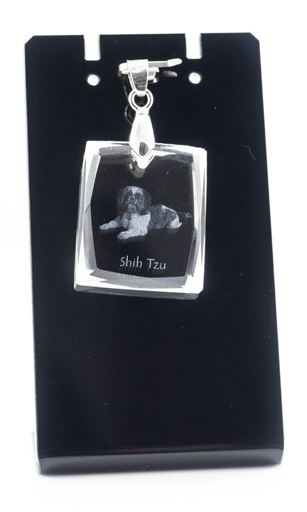 Shih Tzu nyaklánc, Art-Dog, kristály, fekete/átlátszó