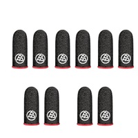 Set 10 x Degetare (manusi) Gaming, JESWO®, Fibra Silver Superfina, Reducerea frecarii, raspuns instant, antitranspiratie, Pentru telefon si tableta, Negru