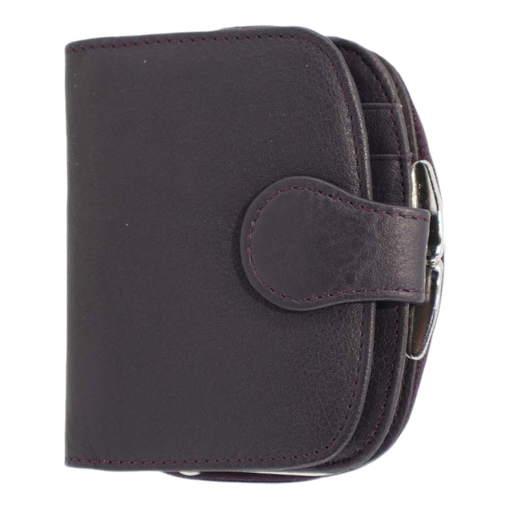 Дамски портфейл от естествена кожа Hassion 301 лилав