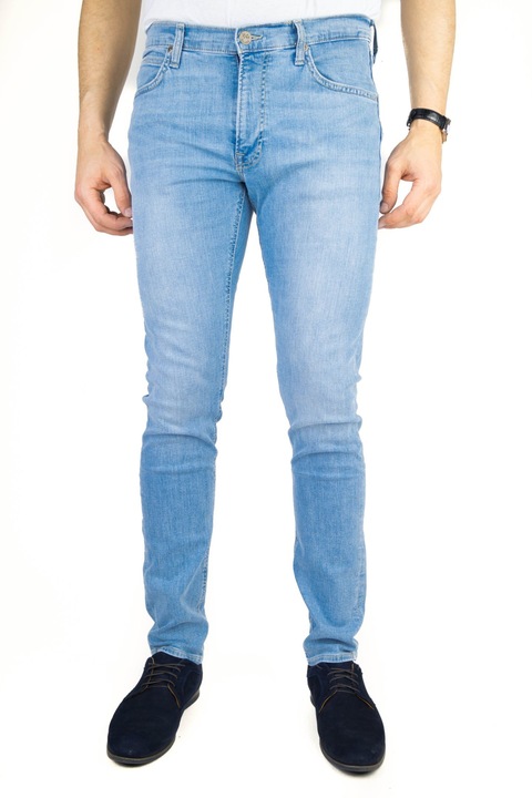 Blugi Barbati, Lee, Luke, W36-L32, 100% Bumbac, Fermoar, Lungi, Talie Medie, 5 Bunzuare, High-Quality, Albastru