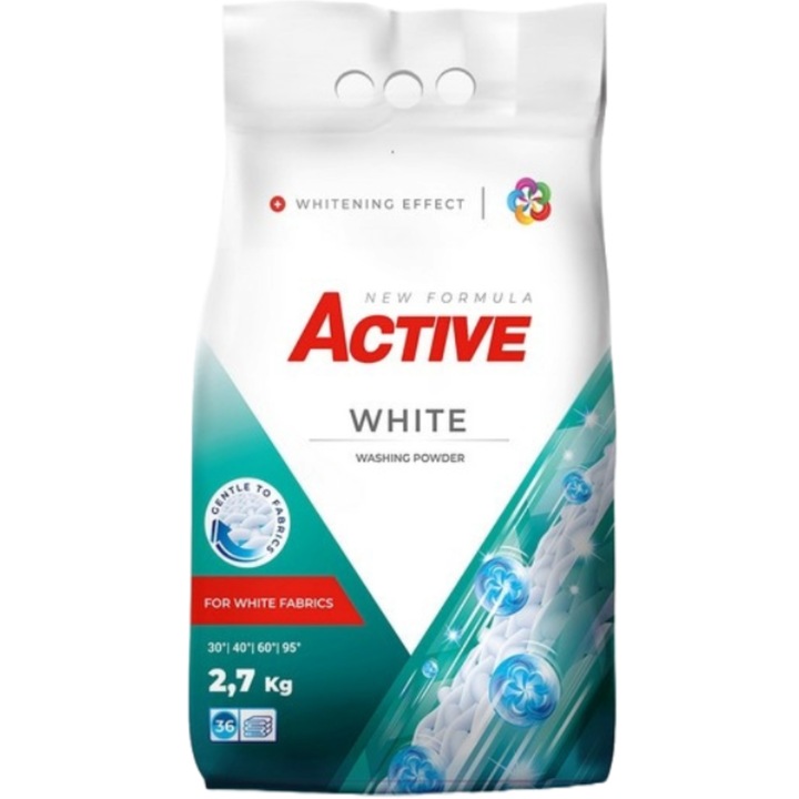 Прах за бяло пране Active, 2,7 kg, 36 пранета