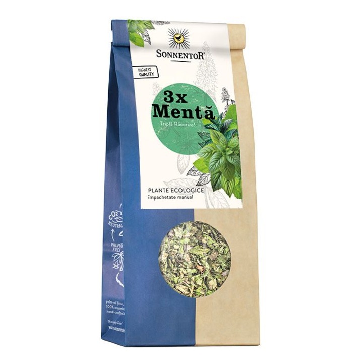 Ceai plante 3 x menta 50g eco Sonnenor