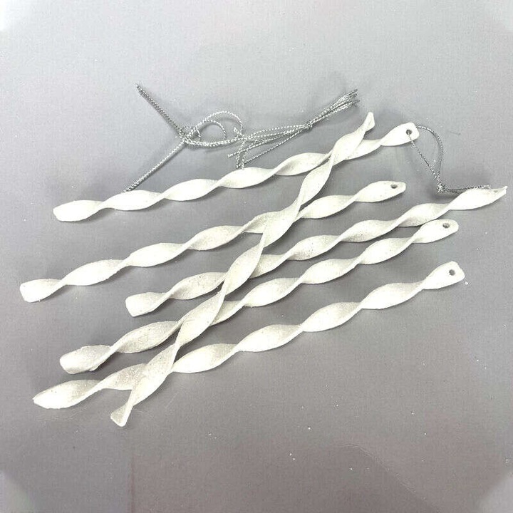 Decoratiune brad de Craciun gheata mica 6buc/cutie