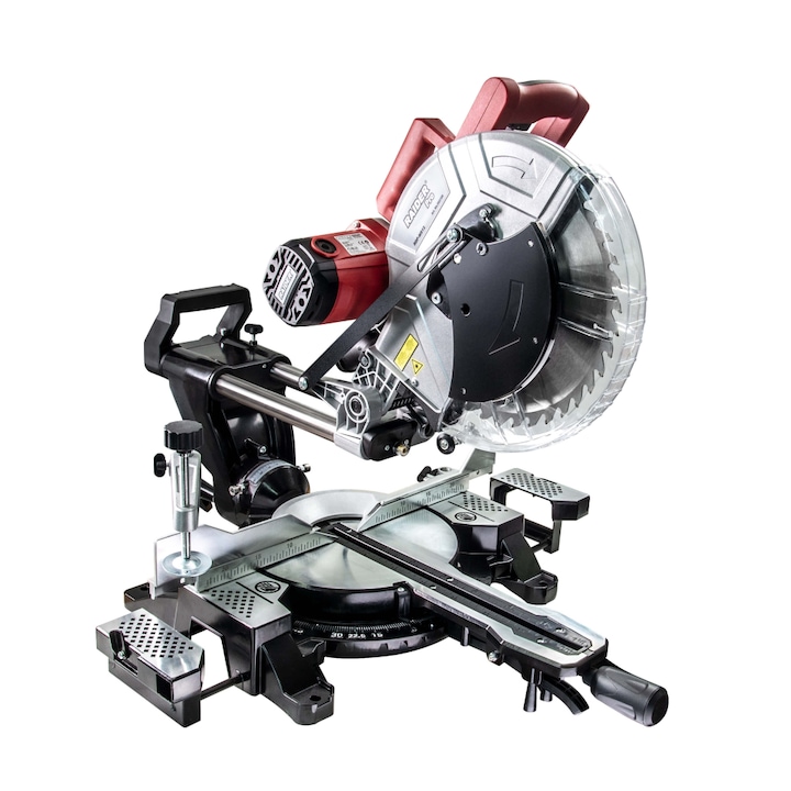 Настолен циркуляр RAIDER, RDP-MS12, Ø305mm, 2100W, двустранен наклон, лазер, Червен/Черен