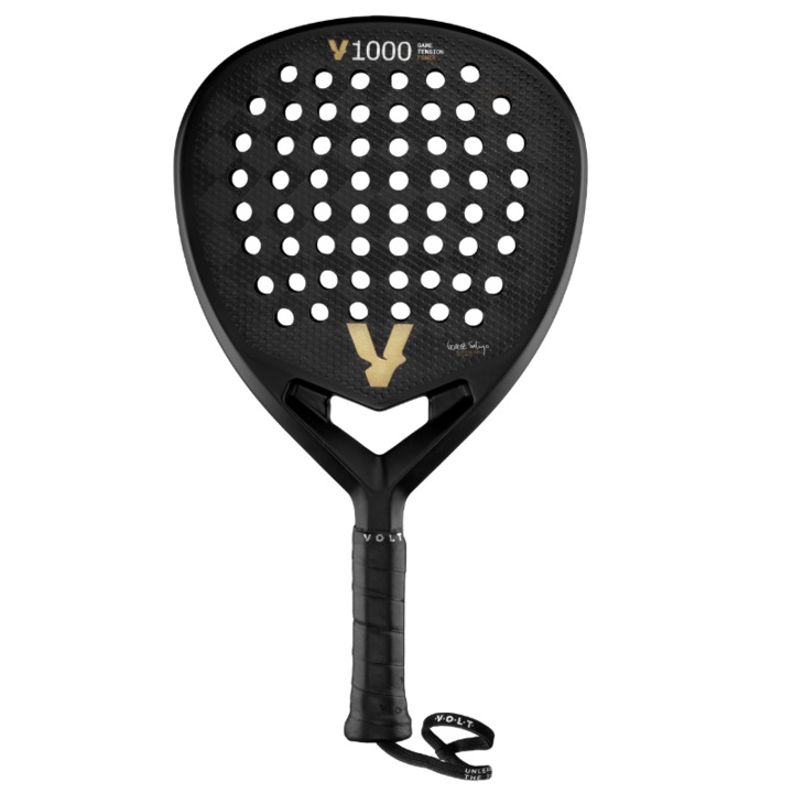 Paleta de tenis, Volt, Carbon, Negru, 12K