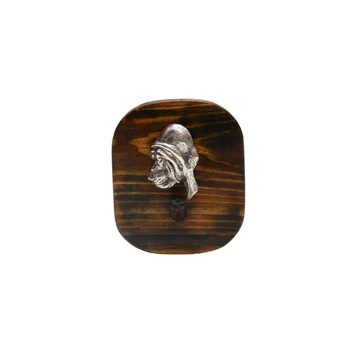 Agatatoare Cuier, Art-Dog, Model Saint Hubert, Lemn, Maro/Argintiu