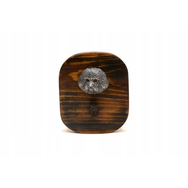 Bichon Frise kutya alakú tűakasztó, Art-Dog, fa/cink, barna/ezüst