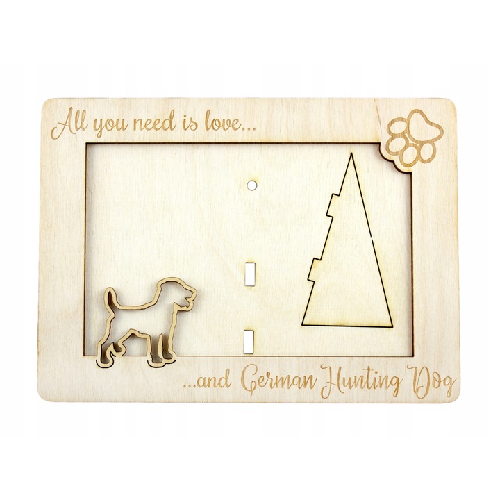 Rama foto Terrier, Art-Dog, Lemn, 10x15cm, Maro deschis