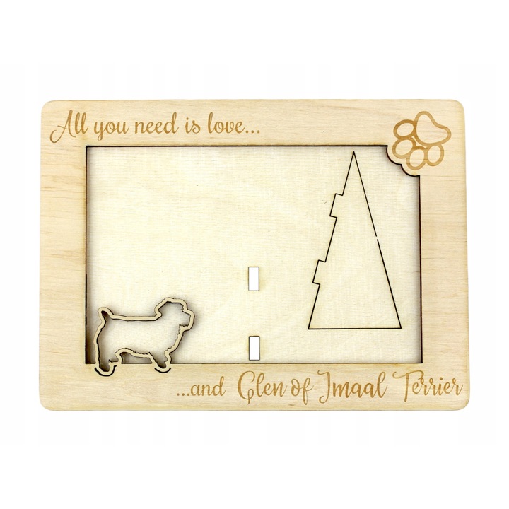 Rama foto Glen of Imaal Terrier, Art-Dog, Lemn, 10x15cm, Maro