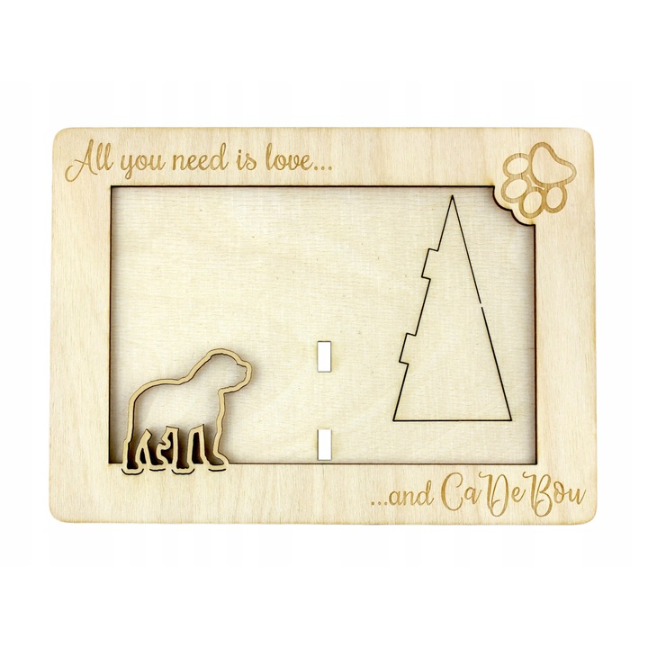 Rama foto personalizata Art-Dog, lemn, maro, 10 x 15 cm