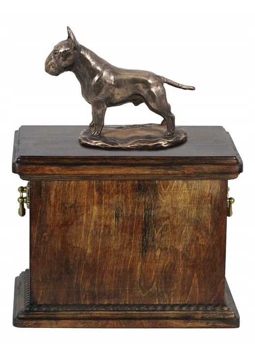 Urna pentru cenusa animale Bull Terrier, Art-Dog, 21 x 29 x 22 cm, Maro