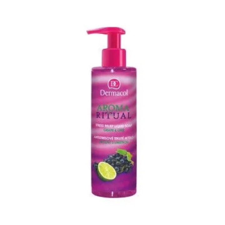 Течен сапун Aroma Ritual Stress Relief, Dermacol, Грозде/Лайм, 250 ml