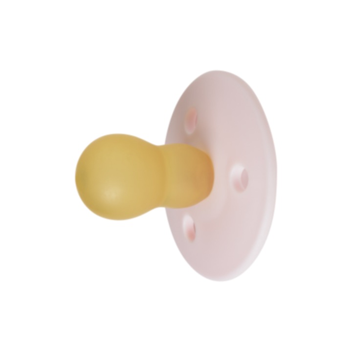 Залъгалка Mininor Spring Blossom, Латекс, Кръгла, 6 месеца, Бледорозов