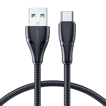 Cablu pentru incarcare si transfer de date Joyroom A11, USB/USB-C, 3A, 1.2m, Negru