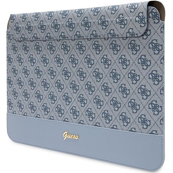 Husa Guess 4G Stripe Metal Logo compatibila cu laptop 14 inch Blue