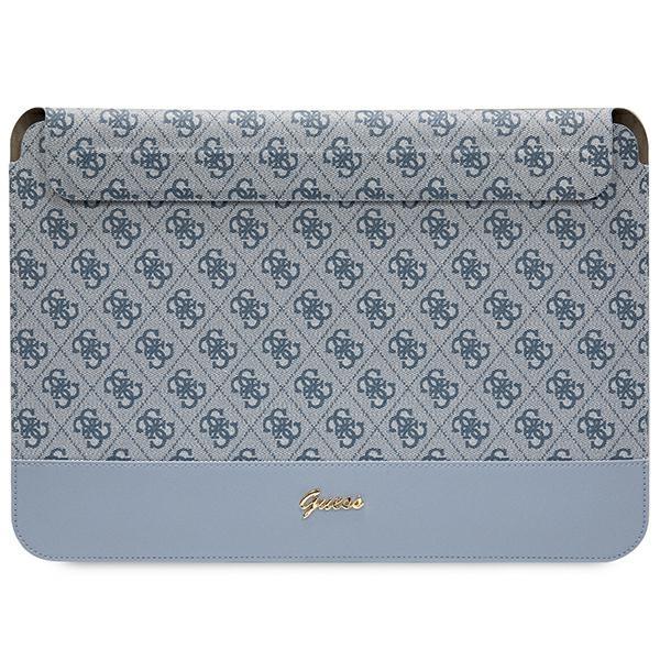Husa Guess 4G Stripe Metal Logo compatibila cu laptop 14 inch Blue