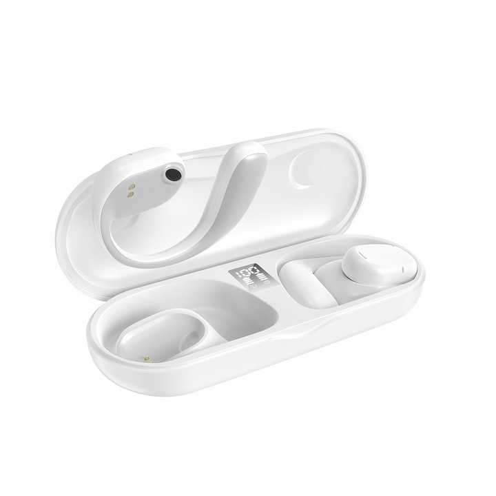 Безжични слушалки, Dudao, Bluetooth, USB C, бели