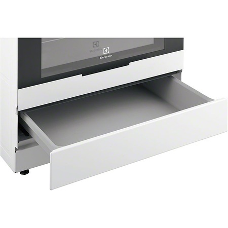 Aragaz Electrolux EKG51151OW, Gaz, 4 Arzatoare, Aprindere electrica, Grill, 50 cm, Alb