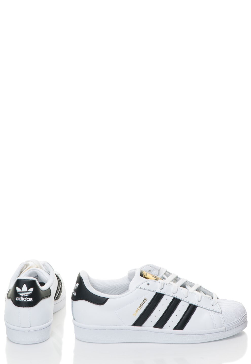 adidas ORIGINALS, Спортни обувки Superstar от кожа, Бял, Черен, 7 - eMAG.bg