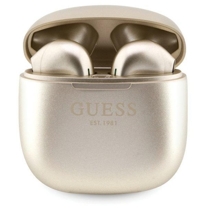 Безжични слушалки, Guess, Bluetooth, USB C, златист