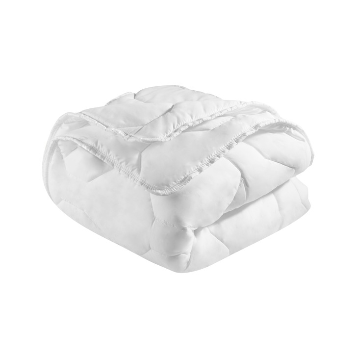 Pilota matlasata microfibra Avantaj 200 x 220 cm, Alb