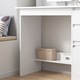 Birou compact cu biblioteca, Rebiko, MDF, alb, 100x45x131 cm