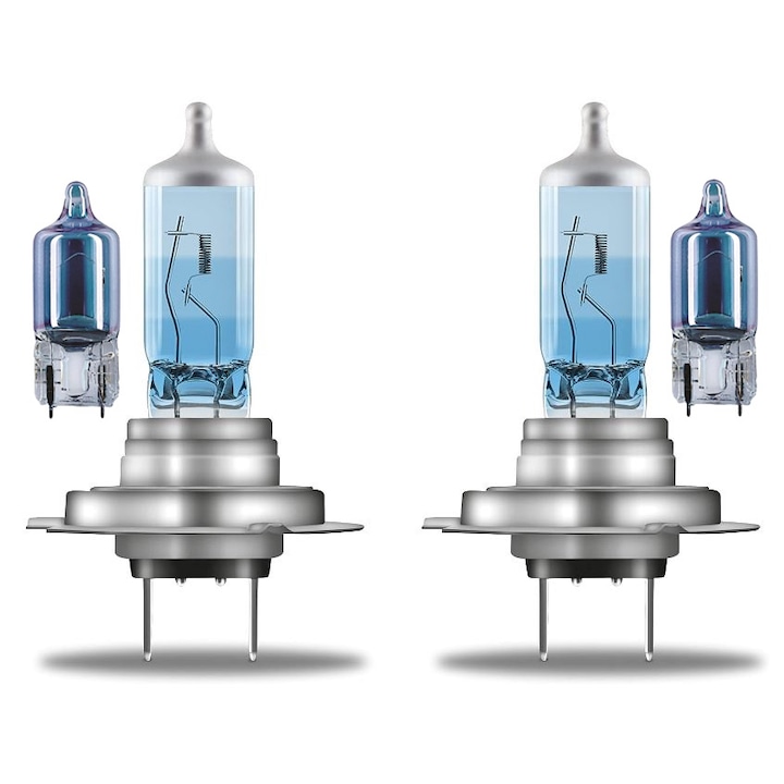 Pachet PROMO Osram Cool Blue: 2 Becuri H7 pentru Faza Scurta si 2 Becuri W5W pentru Pozitie