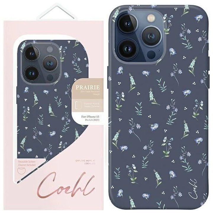 Uniq Coehl Praire Apple iPhone 15 Pro Max kompatibilis tok, levendula / kék