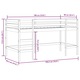 Pat etajat de copii vidaXL, cu tunel alb/negru 90x190 cm, lemn masiv pin, 23.27 kg 3207000