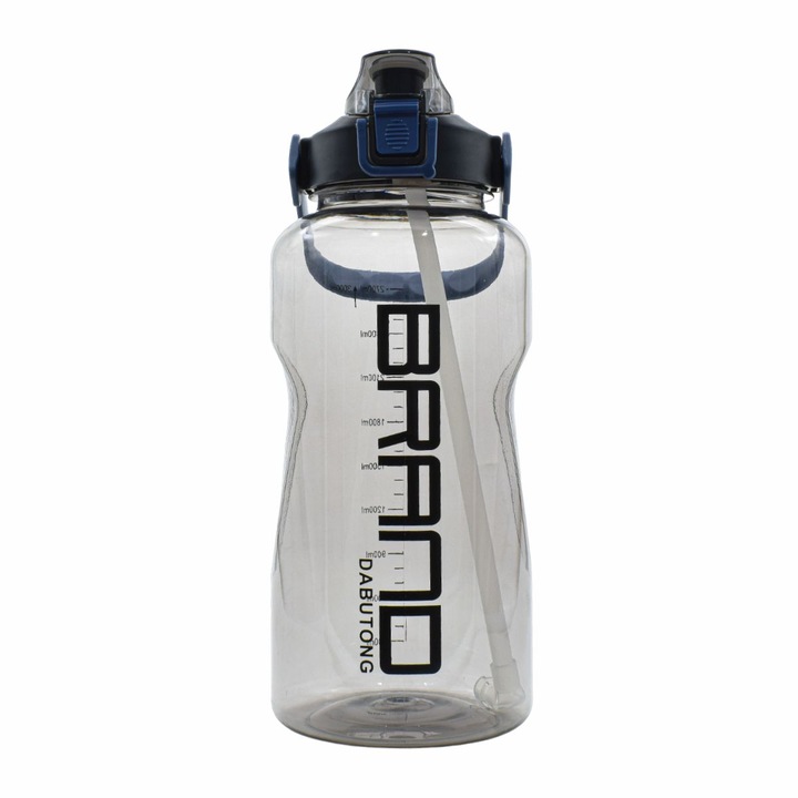 Спортна бутилка за вода, градуирана, 2800 ml, Naimeed D5041, тъмно синя