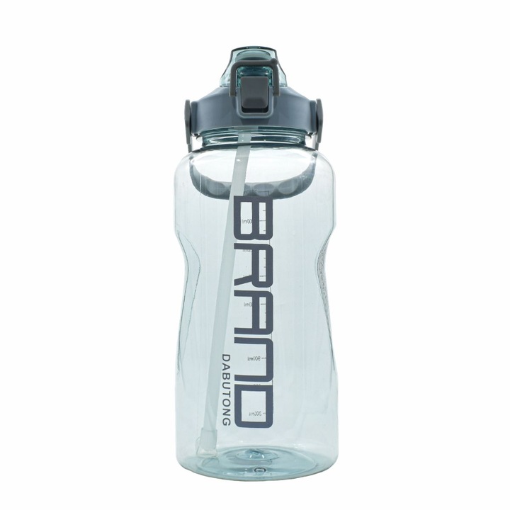 Спортна бутилка за вода, градуирана, 2800 ml, Naimeed D5041, сива