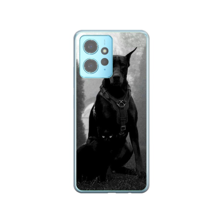 Személyre szabott úszótok borítása Xiaomi Redmi Note 12 5G készülékhez, Doberman modell, sokszínű, S1D1M0018