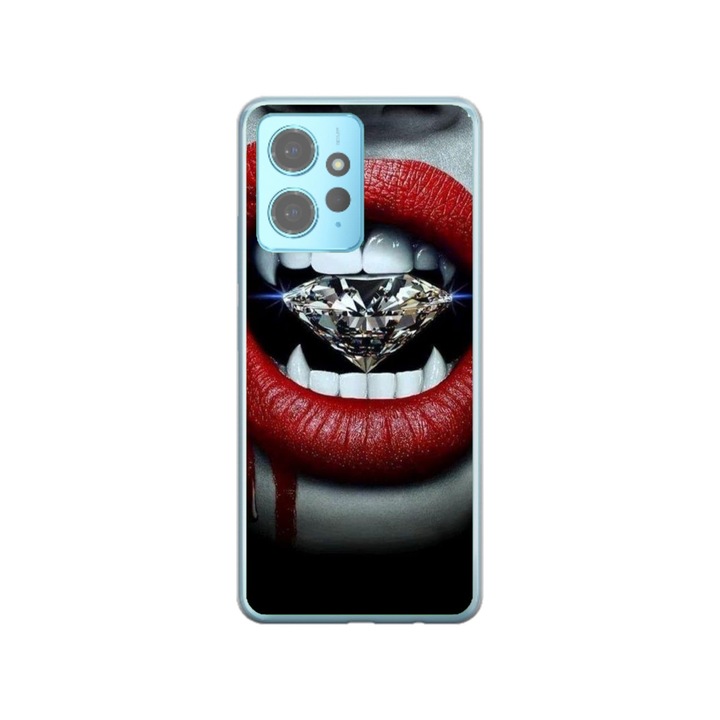 Персонализиран калъф за плуване и силиконово фолио за Xiaomi Redmi Note 12 Pro 5G, модел Diamond Vampire, многоцветен, S1D1M0370