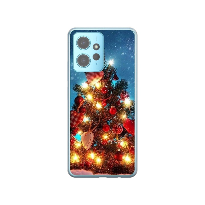 Персонализиран калъф за плуване и силиконово фолио за Xiaomi Redmi Note 12 Pro Plus, Christmas Tree модел №2, многоцветен, S1D1M0058