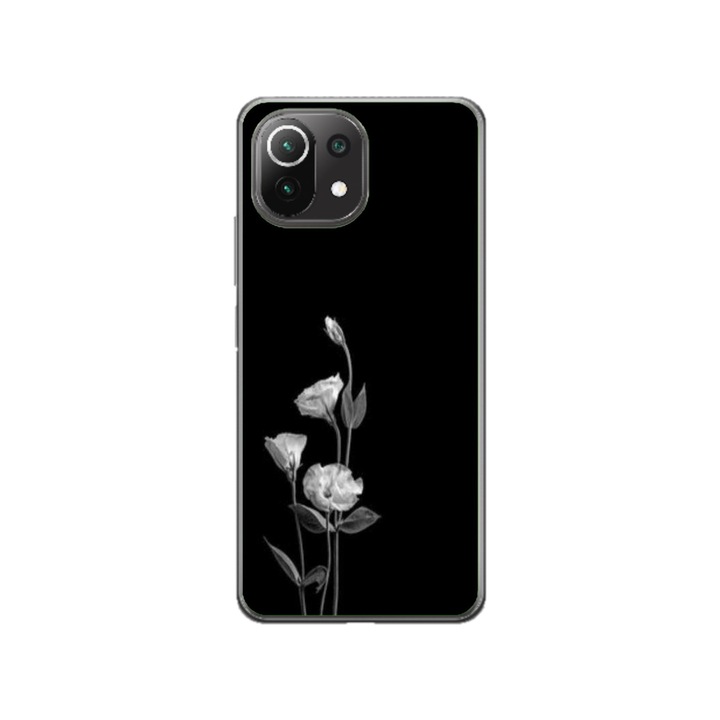 Персонализиран калъф за плуване и силиконово фолио за Xiaomi Redmi Mi 11 Lite, модел Abstract Flowers, многоцветен, S1D1M0216